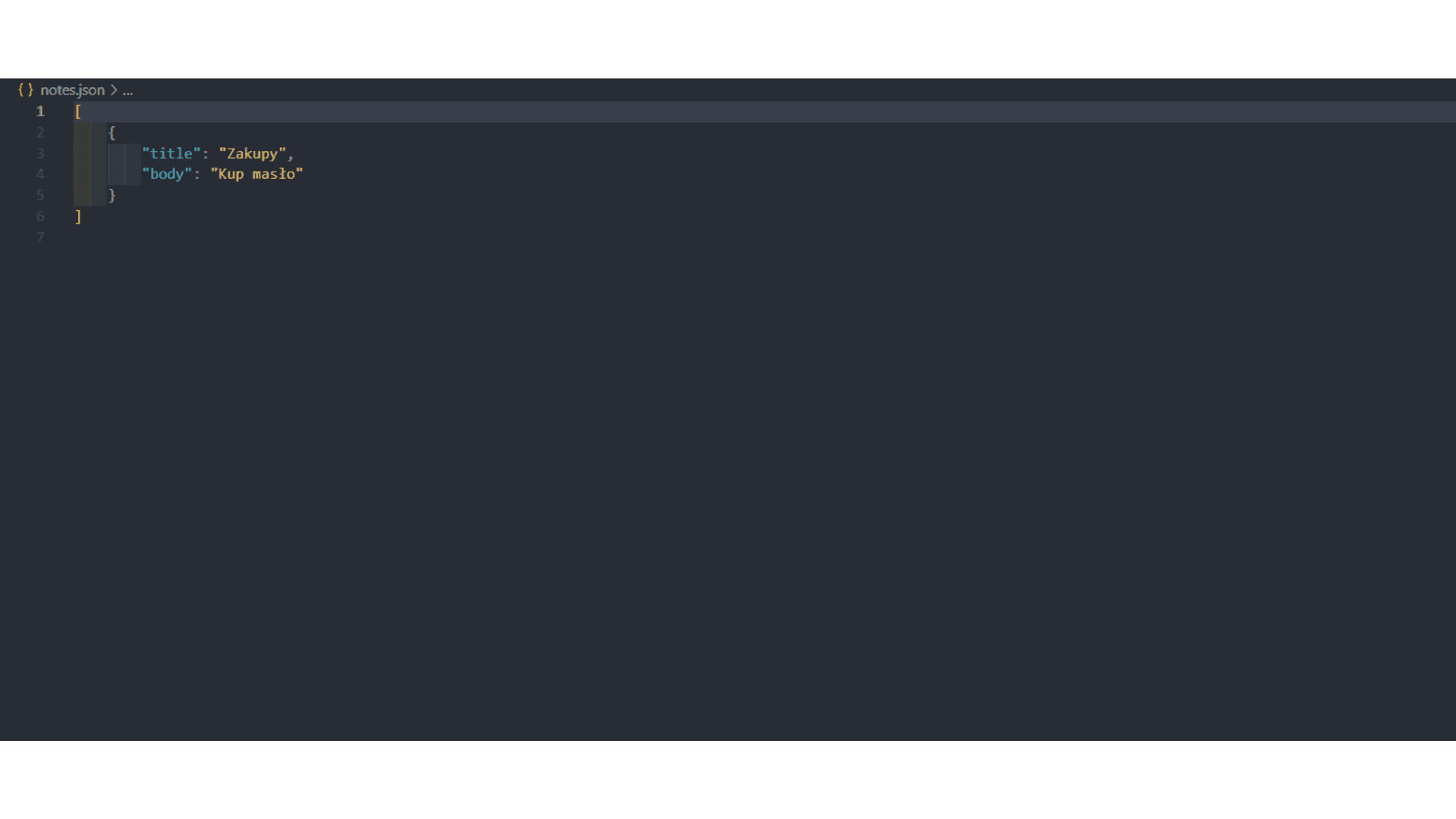 Notatka dodana w pliku notes.json