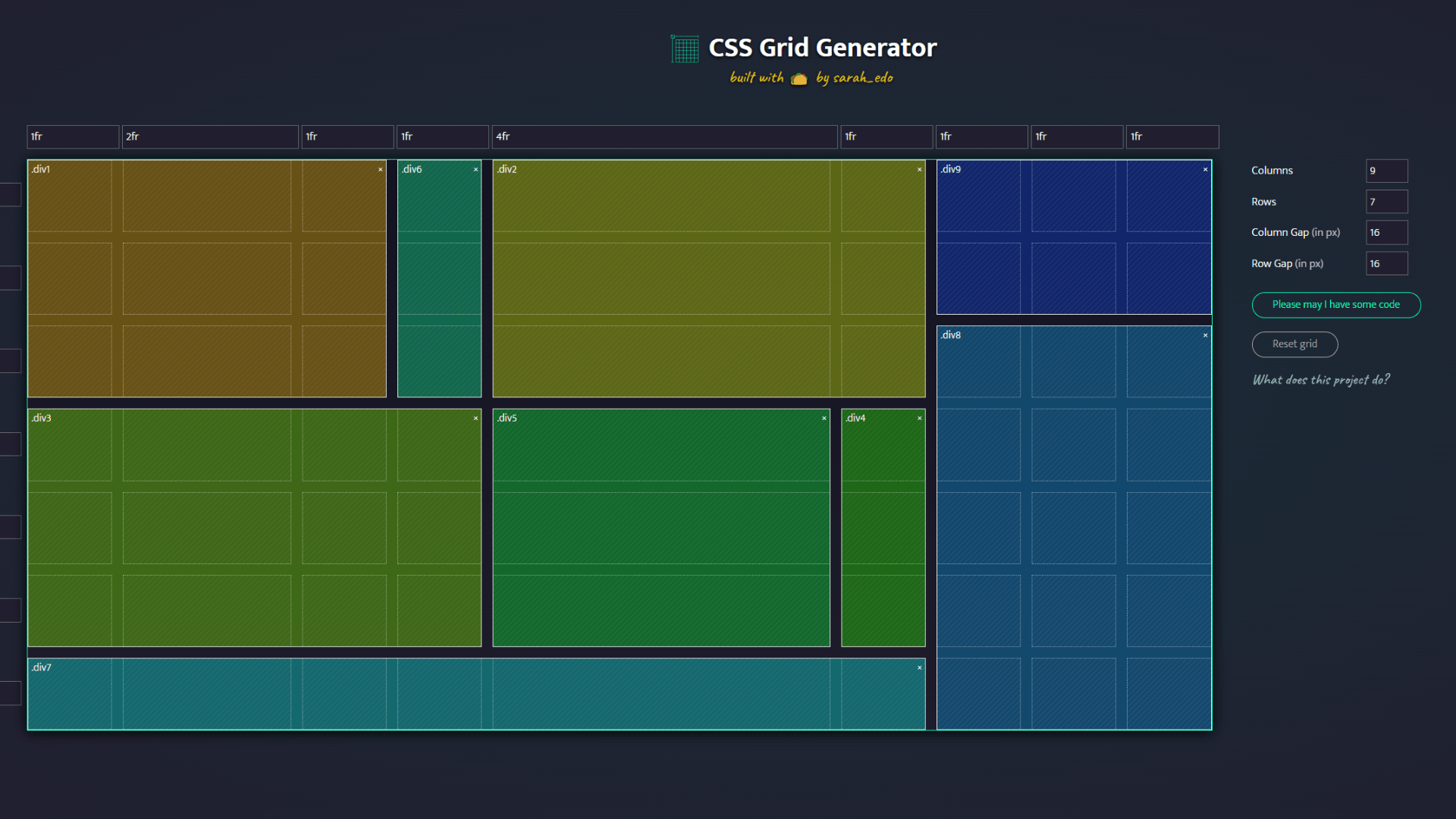 CSS Grid Generator